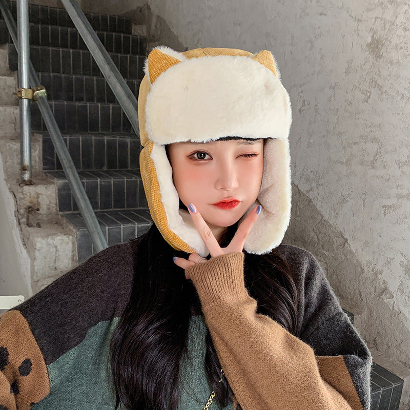 Cat Ears Korean Style Cute Autumn And Winter Warm Hat