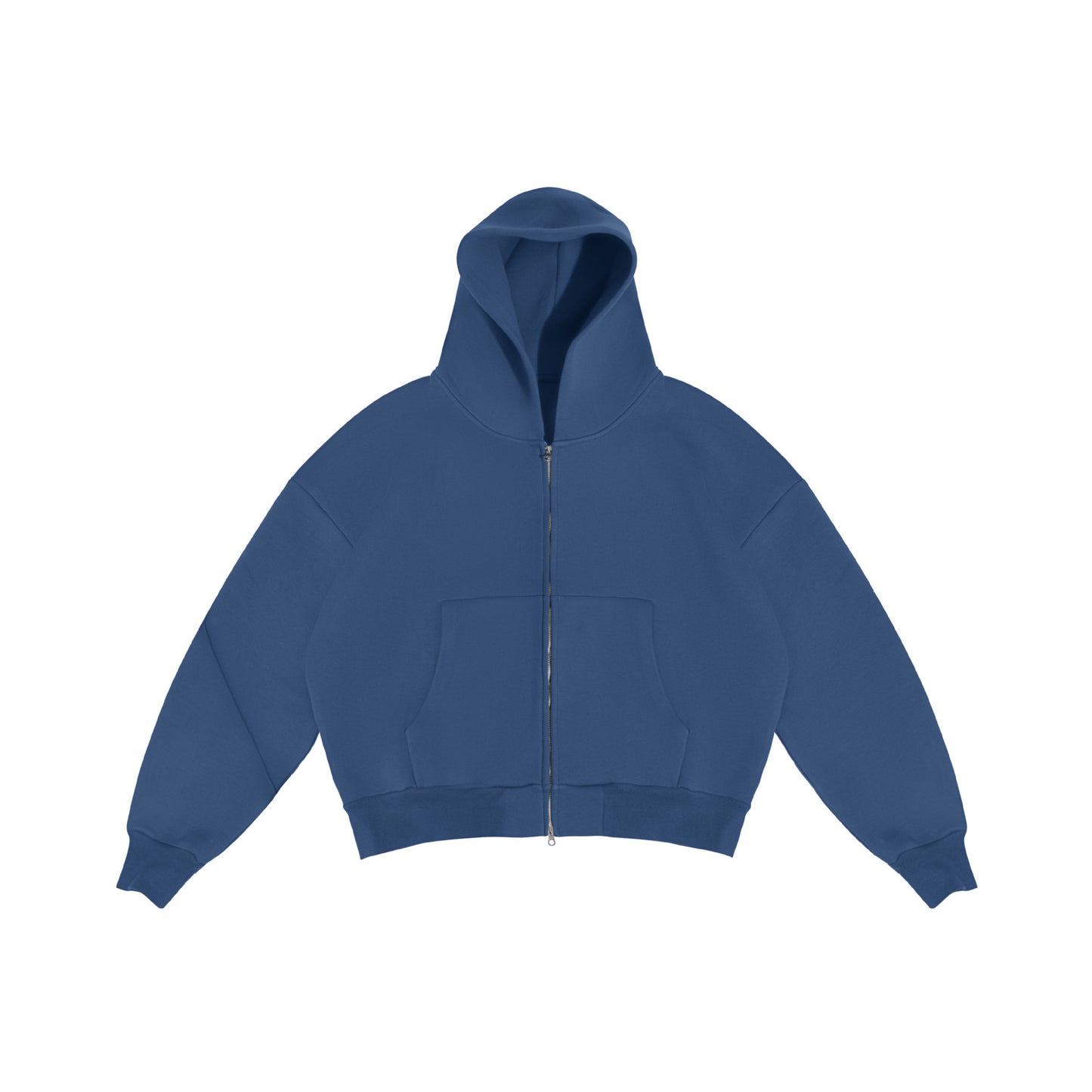 Autumn Winter Street Trendy Casual Solid Color Zipper Hoodie Men