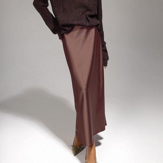 Retro elegant brun kjole