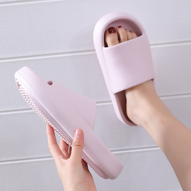 Stepping On Feces Thick-soled Slippers Female Summer Home Non-slip Bathroom Eva