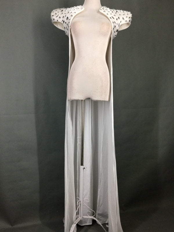 Bar Party Ladies Stage Show Shiny Hand Sewn Diamond Cloak