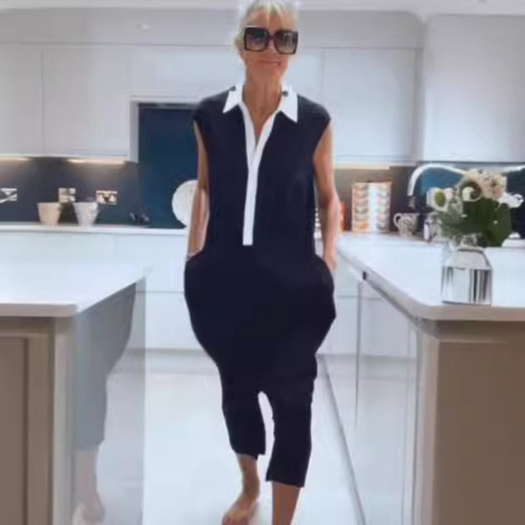 Temperament Commute Fashion Simple Sleeveless Jumpsuit