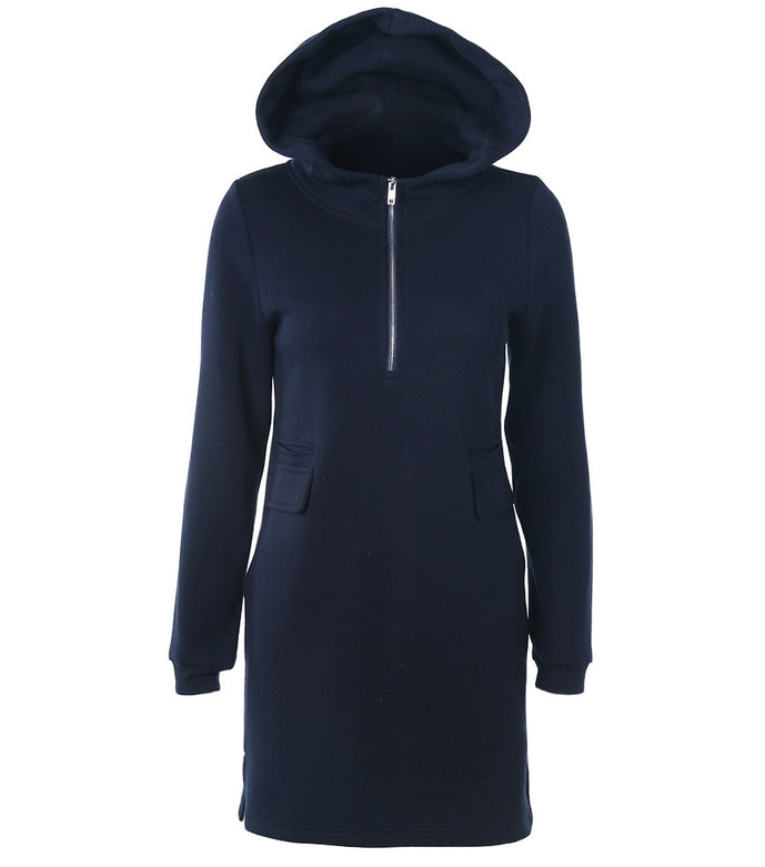 Women's Hooded Zip-Up Sweatshirt Dress Eva Jonsson