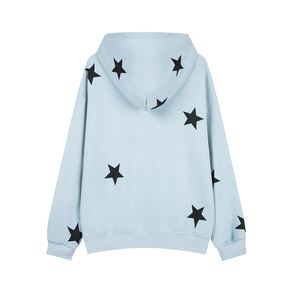 Design Five-pointed Star Printed Cardigan Sweater