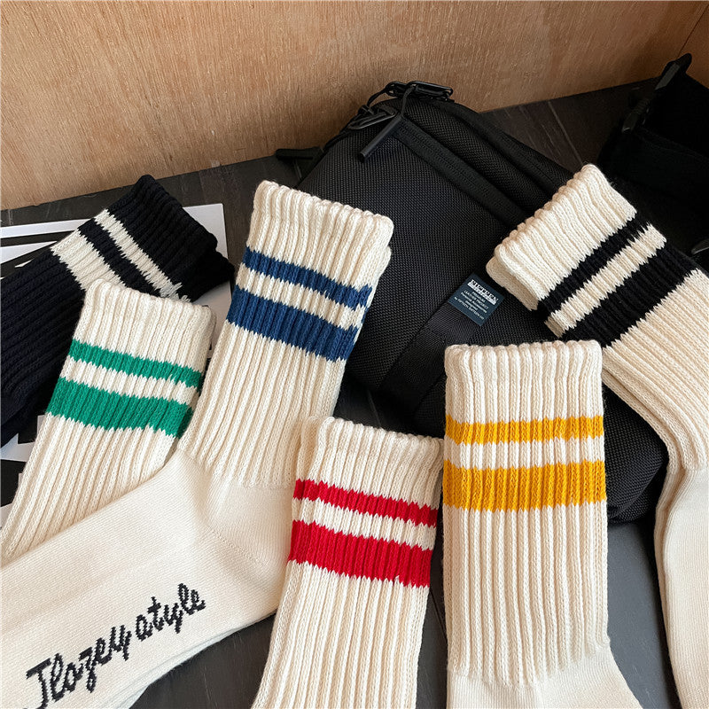 Thickened Two-bar Terry Men's Socks Pattern Thick Thread Tube Socks