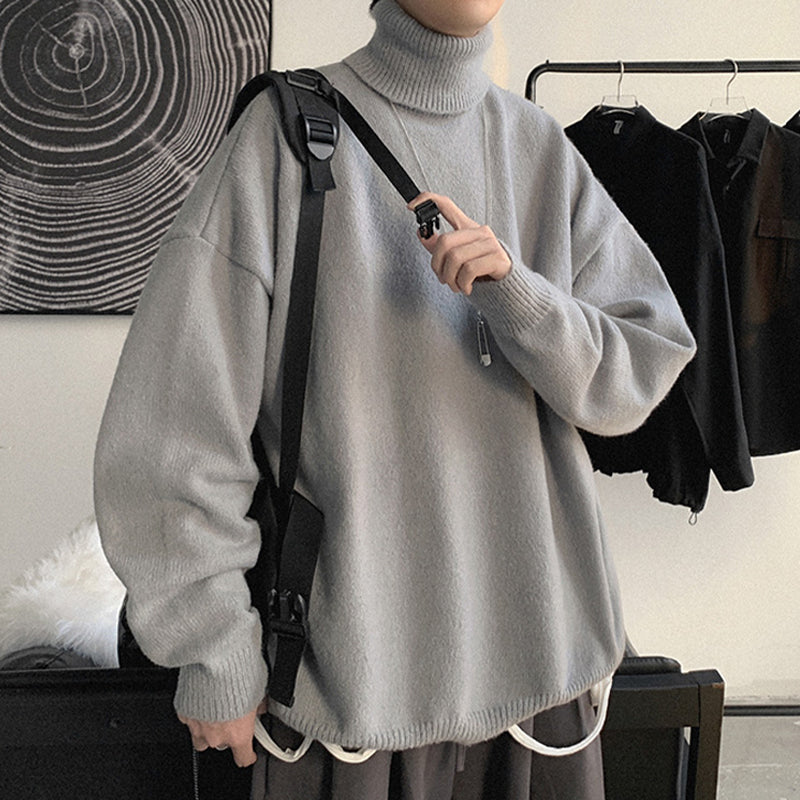 Men's Thick Round Neck Sweater Teenagers
