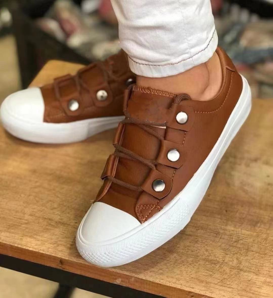 Women's Round Toe Platform Casual Viscose Shoes