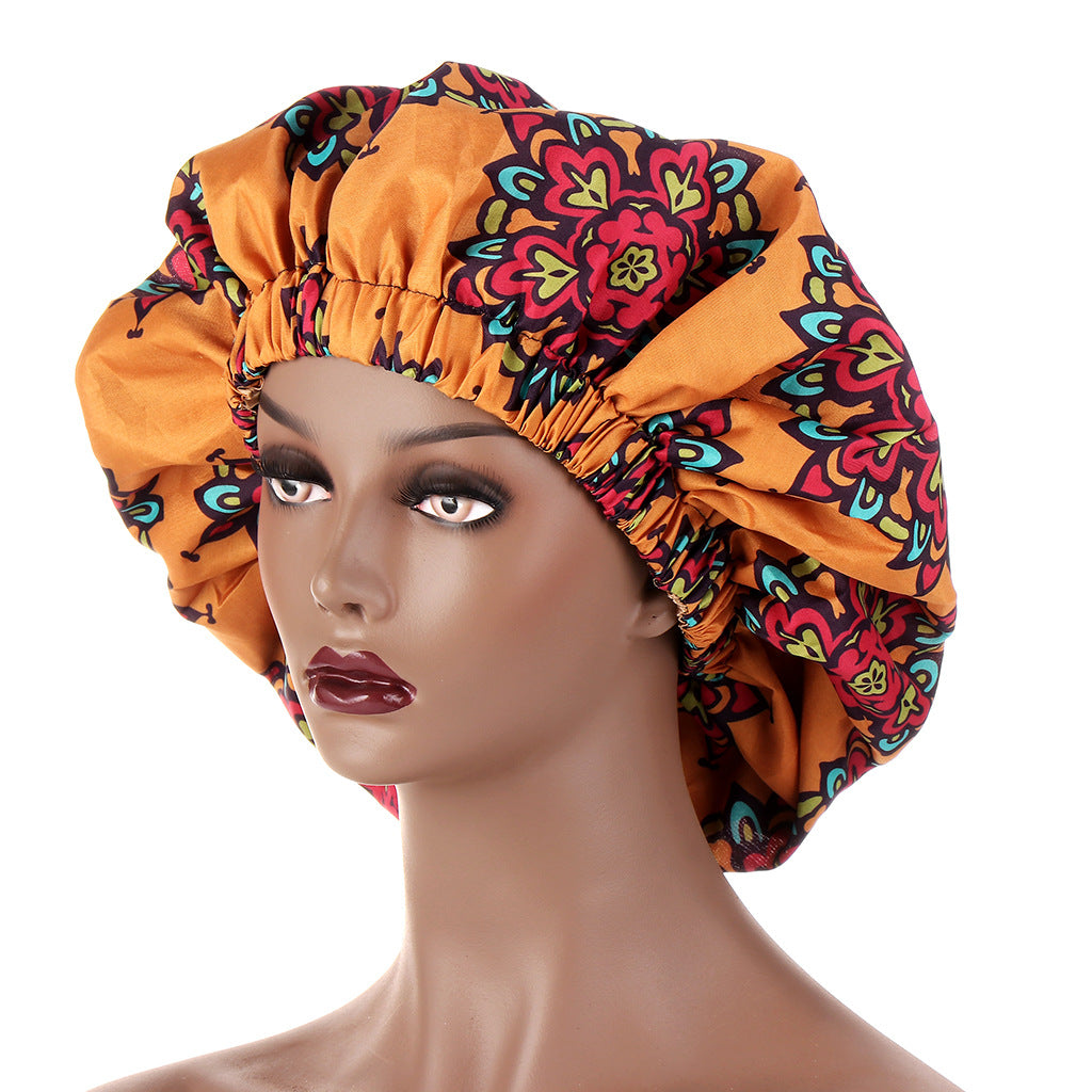 European And American Popular African Style Fashion Printing Elastic Nightcap