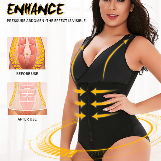 Adjustable Breastfeeding High Waist Abdomen Hip Lift Jumpsuit