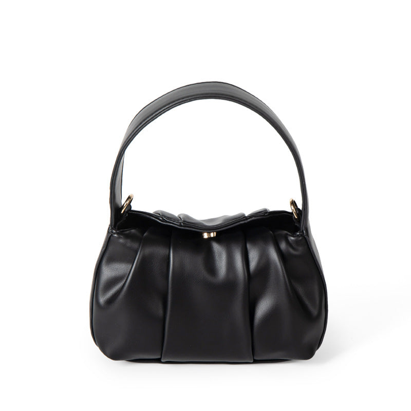 Crossbody Shoulder Bag Fashion Advanced Texture Pleated Portable Cloud Bag