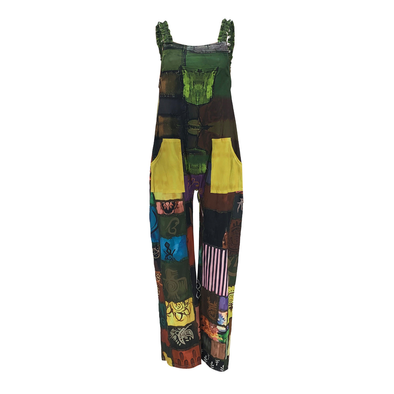 European And American Printed Bohemian Style Suspenders