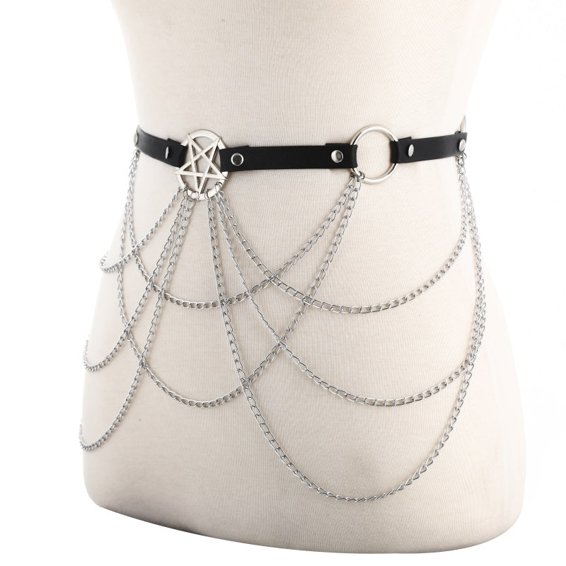 Pentagram Body Chain Jewelry Sexy Belt Belt Chain