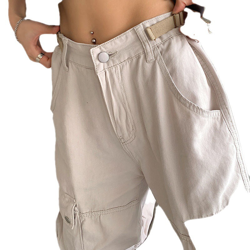 American Street High Street Straight Big Pocket Overalls