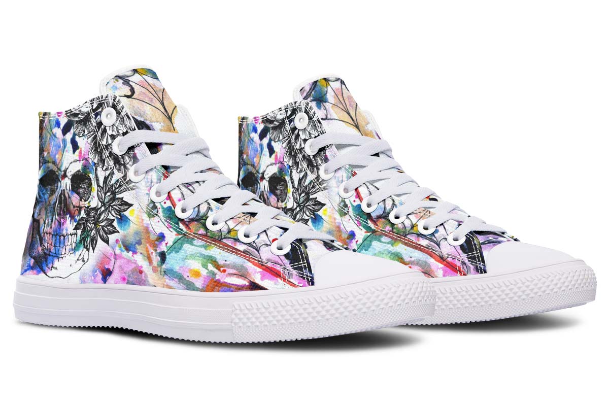 Printed Couple High-top Canvas Shoes