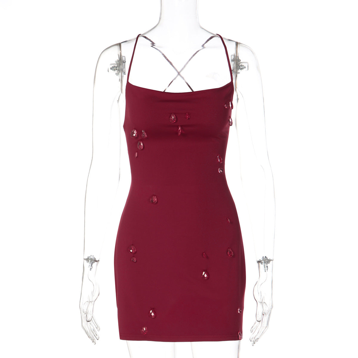 Sequined Teardrop-embellished Bodycon Dress