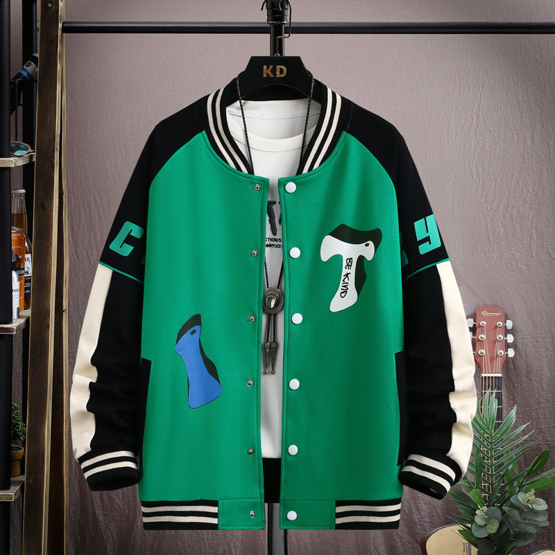 Trykt Baseballuniform Jakke Frakke