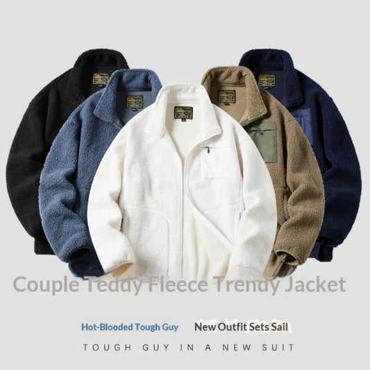 Mens Cardigan Fleece Outdoor Polar Fleece Jacket