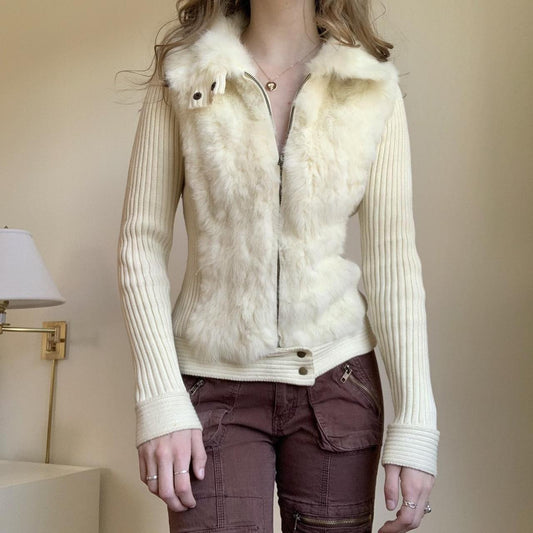 Zipper Waist-controlled Slim Fit Slimming Outer Wear Long Sleeve Hook Sweater