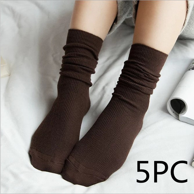 Japanese autumn winter vintage lace cotton socks