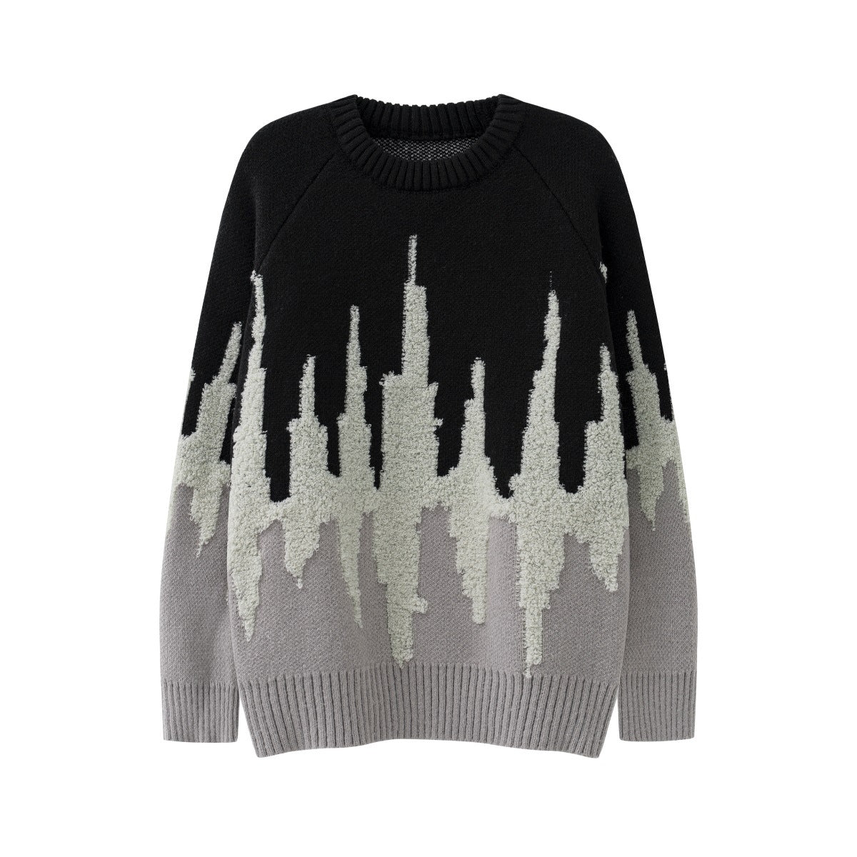 Contrast Vintage Flame Street Fashion Design Sweater