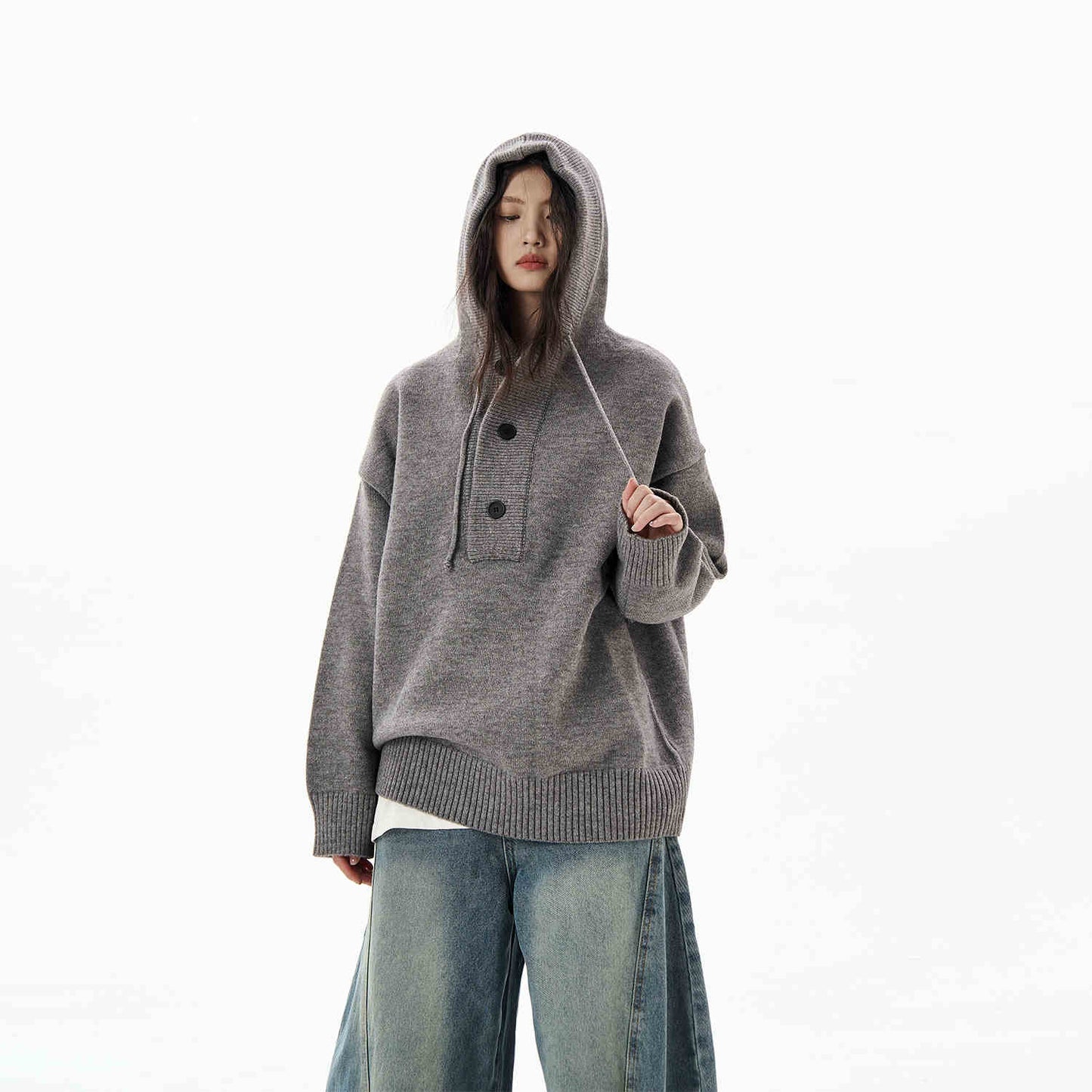 Hooded Sweater Women's Loose Sweater Coat