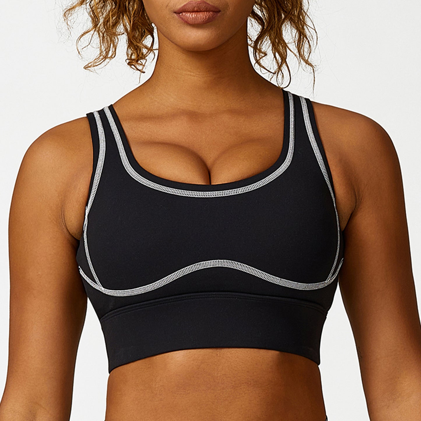 High Waist Hip Lift No Embarrassment Line Stretch Leggings Sports Back Shaping Bra