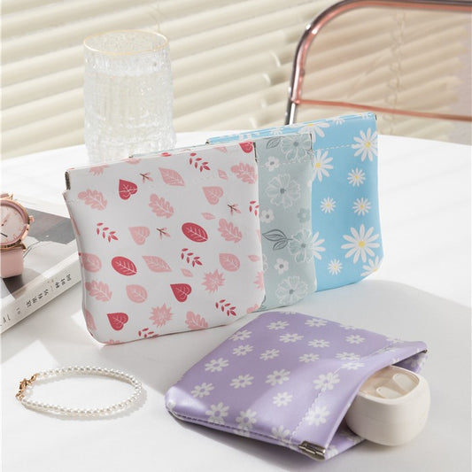 Ins Super Popular Portable Leather Mini Cosmetic Bag