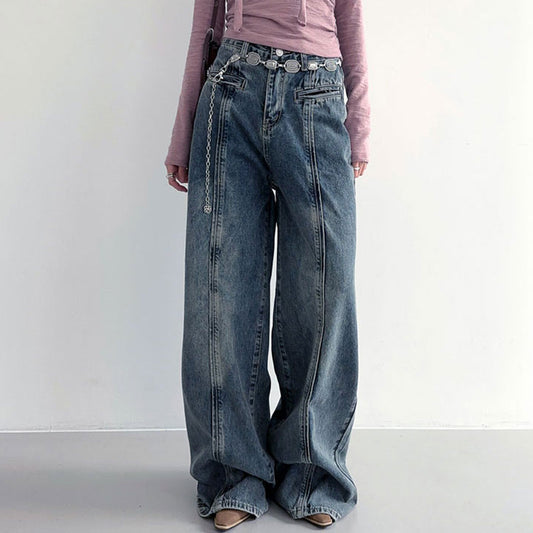 American Style Trend Street Shooting Women's Clothing Worn Jeans