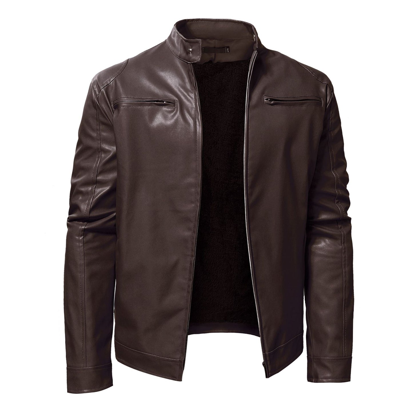Men's Business Gentleman Fleece-lined Thickened Zipper Cardigan