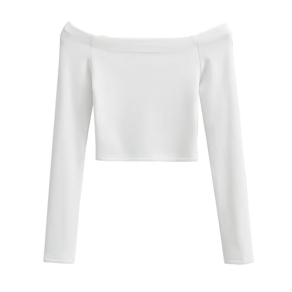 Womens Stylish Sexy Form-fitting Long-sleeve T-shirt