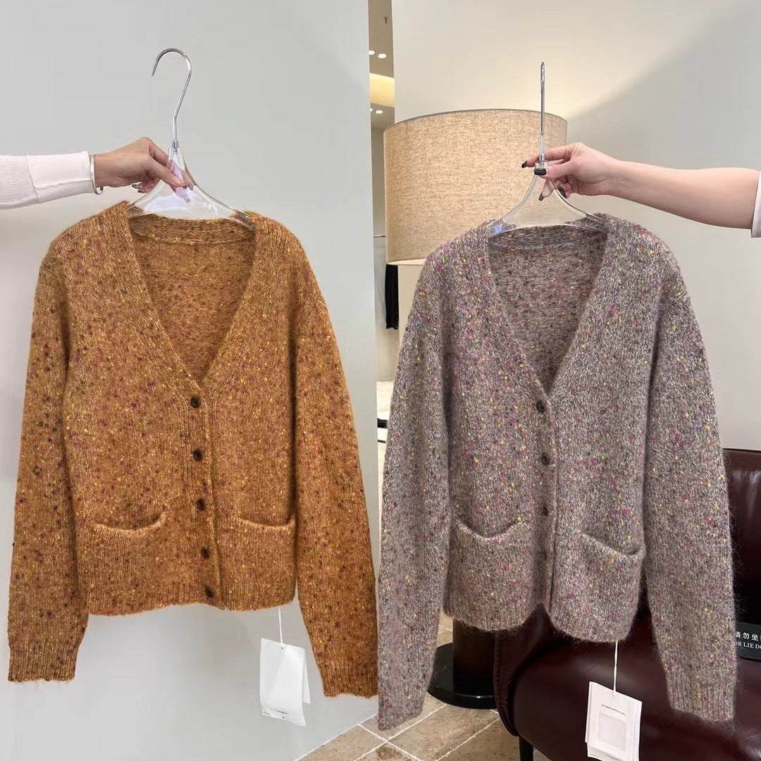 Loose Wool Sweater Top Coat