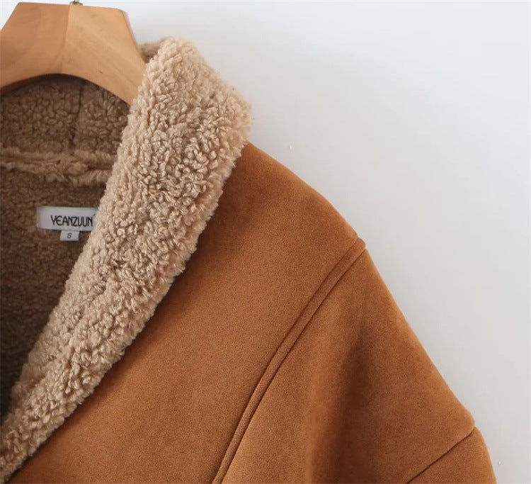 Amerikansk Vintage Enkeltradet Lammeuld Top