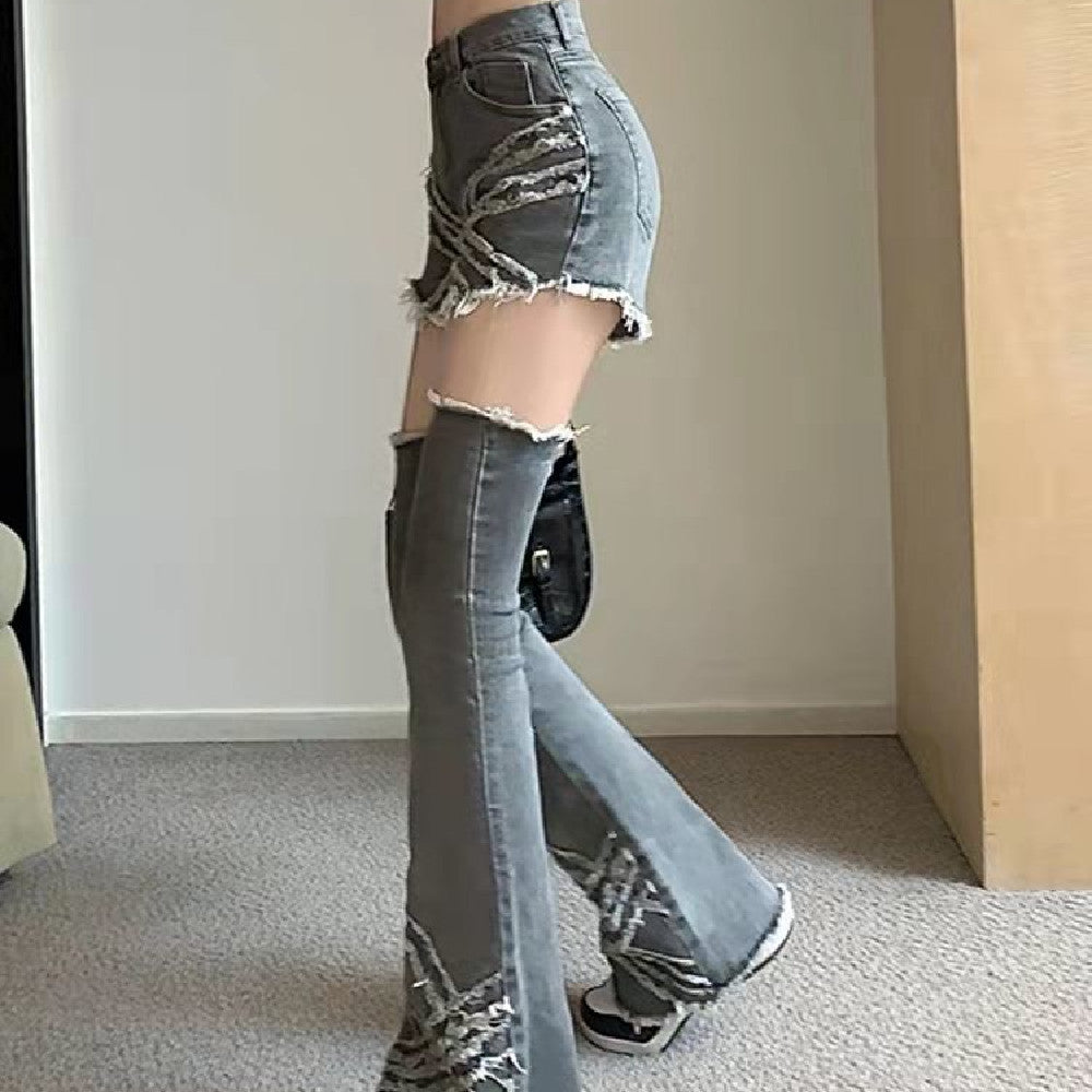 Women's Fashionable Leg Cover Jeans
