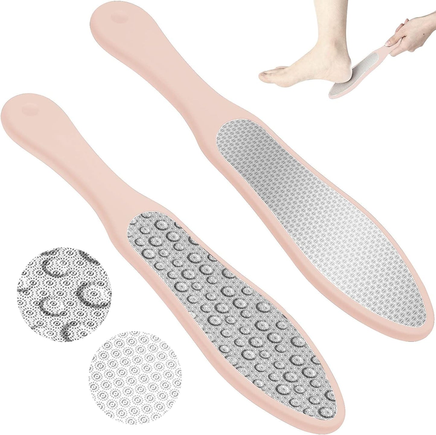 Hornhautentferner, Hornhautfeile, Hornhauthobel, Doppelseitig Edelstahl Fußfeile Hornhautraspel Für Fußpflege, Hornhaut Entfernen Fuß Und Verschrumpelte Haut Hornhaut - Schwarz