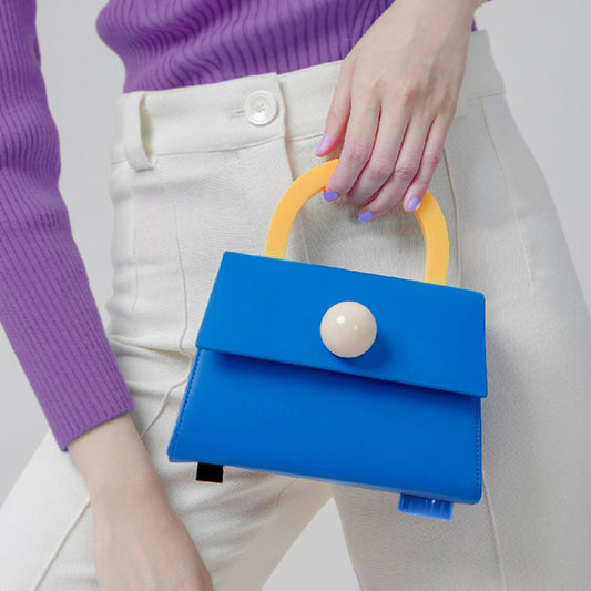 match Color Hit Ball Handbag Shoulder Messenger  Acrylic All-