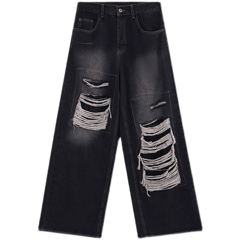 Dame American High Street Niche Design Ripped Jeans