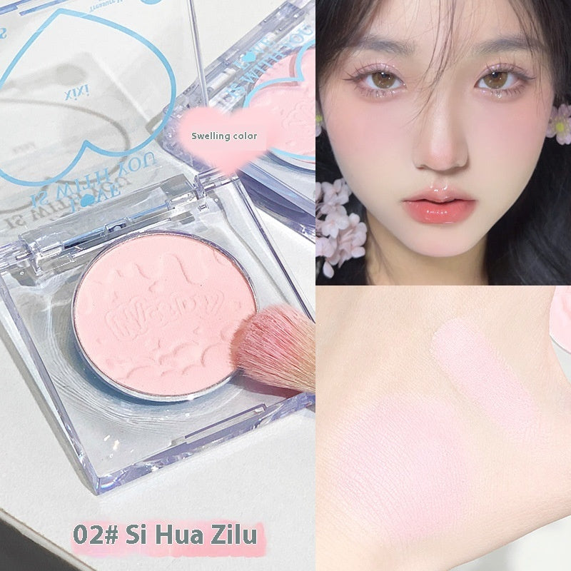 Cha Cha Peach Heart Monochrome Blush Low Saturation