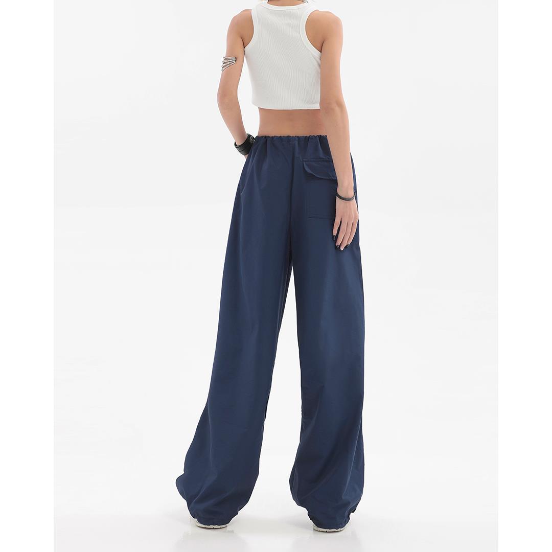 Design Sense High Waist Straight Leg Wide Leg Casual Pants
