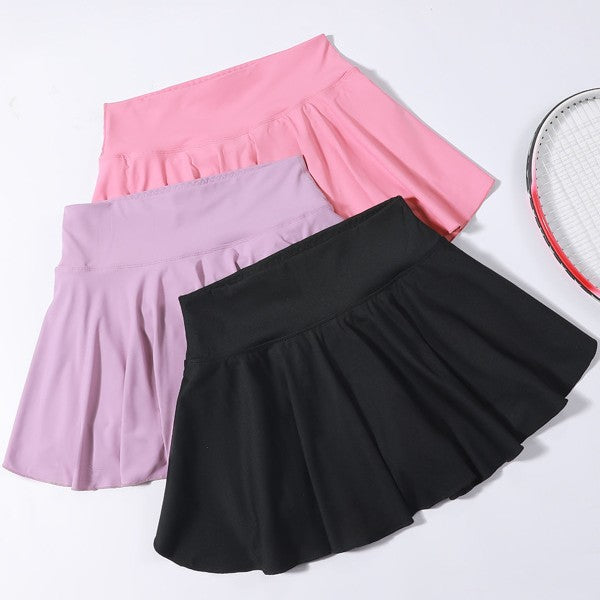 Yoga Set Tennis Skirt Anti-Exposure Fake Two-Piece Running Skort