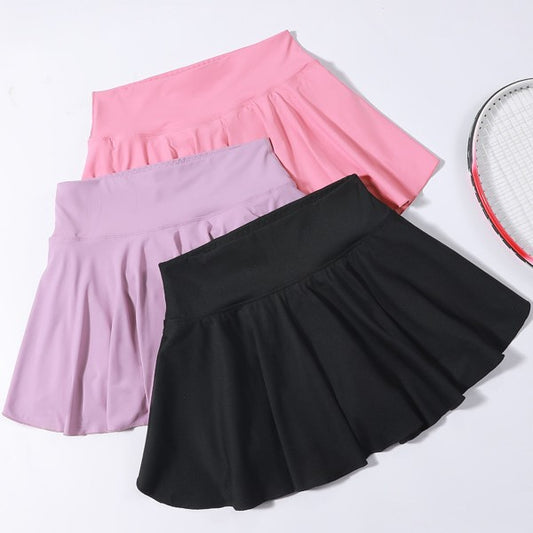 Yoga Set Tennis Skirt Anti-Exposure Fake Two-Piece Running Skort