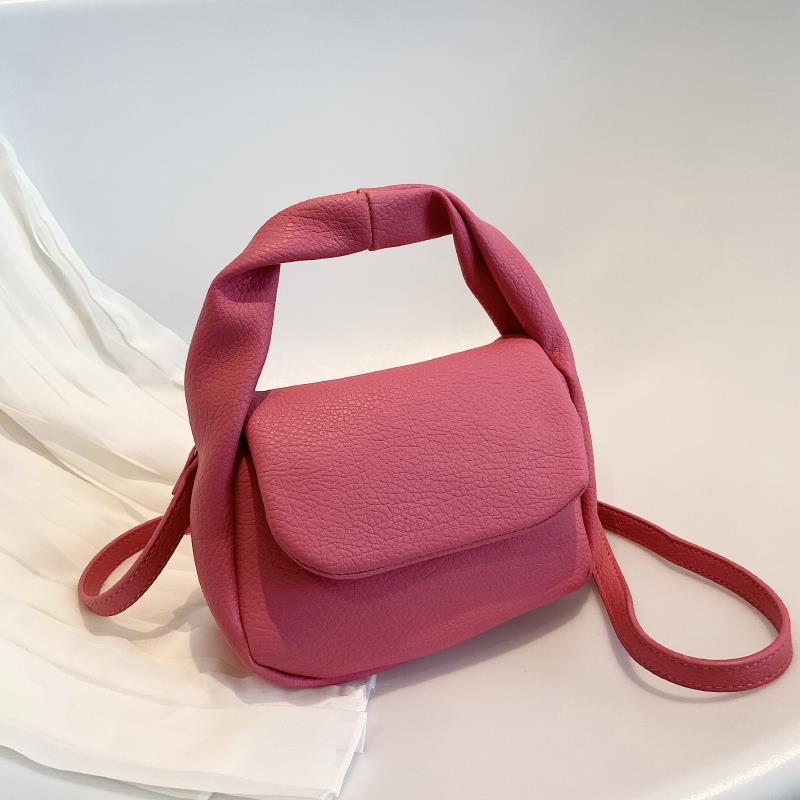 Small One Shoulder Cross-body Handbag Fold Armpit Steamed Bun Dumpling