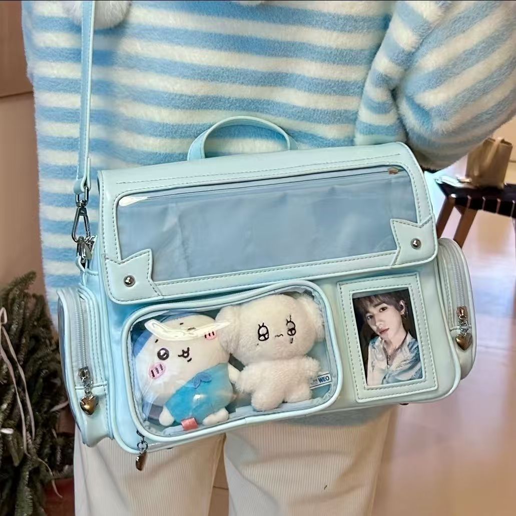 Hidden Light Plate Shoulder Cartoon Backpack Amusement Park Cartoon Backpack Crossbody Bag