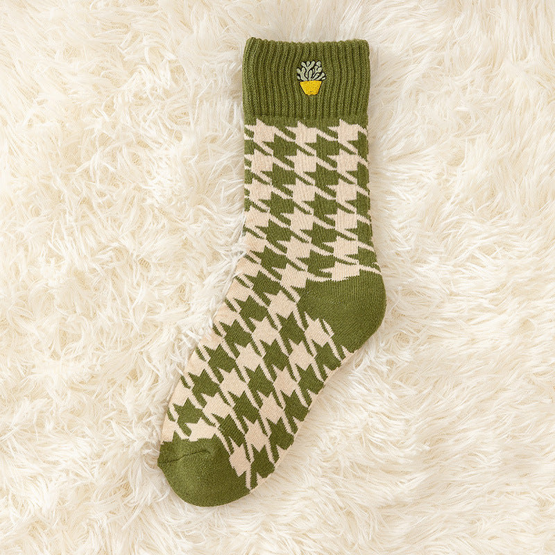 Women Terry Socks Thickened In Winter