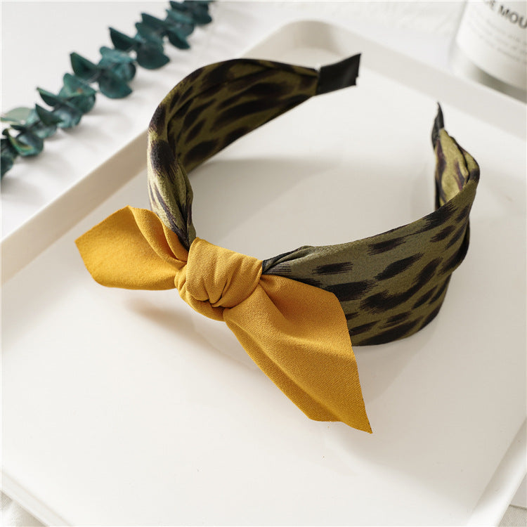 New Cross-knotted Wide Version Crimped Chain Headband