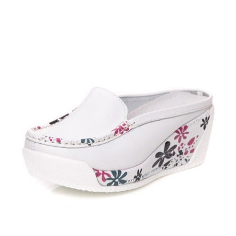 Women's Sandals And Slippers Wear Fashionable Thick-soled Slope Heels
