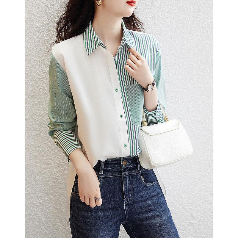 Striped Long Sleeve Fashion Women's Shirt