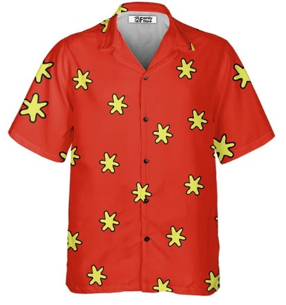 Fiber Men's Short-sleeved Shirt Stretch Printed Shirt