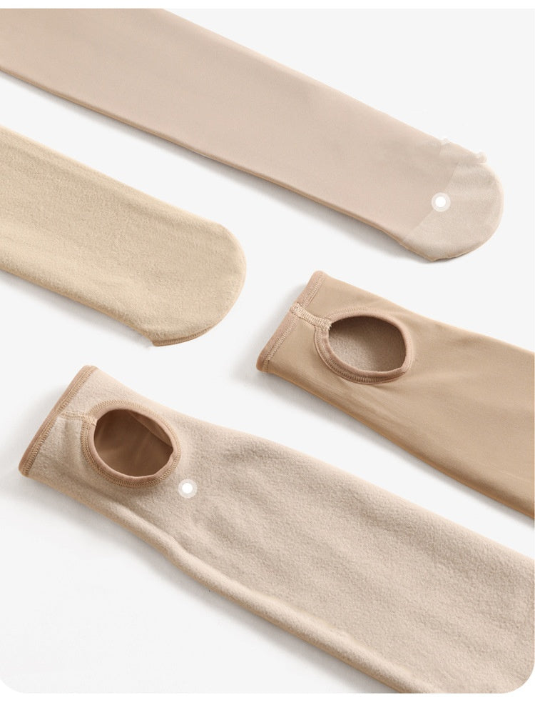 Double Layer Flesh Color Bottoming Pantyhose