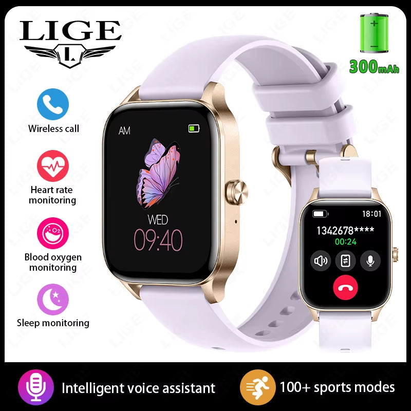 Fashion Smart Watch Women 1.85” HD Screen Custom Watch Face Women’S Health Monitor Watch Bluetooth Call Sports Smartwatches