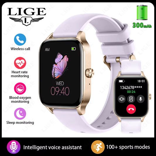 Fashion Smart Watch Women 1.85” HD Screen Custom Watch Face Women’S Health Monitor Watch Bluetooth Call Sports Smartwatches